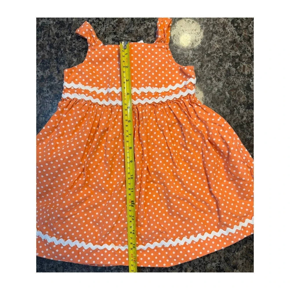 Gymboree Orange Polka Dot‎ Ric-Rac Cotton Dress Girls 18-24 Months 240538993